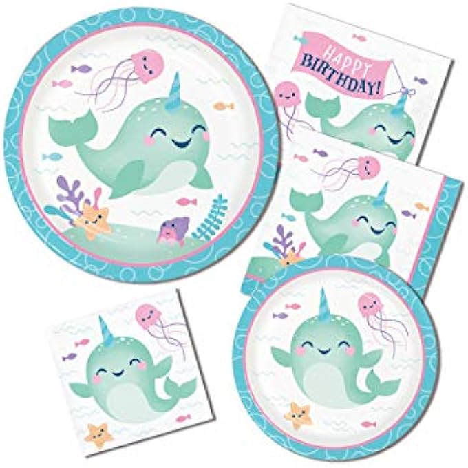 CREATIVE PARTY PC345905 NARWHAL AND FRIENDS LUNCH NAPKINS-16 PCS - Image 3